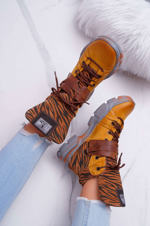 Dámske kožené topánky Maciejka Yellow 04218