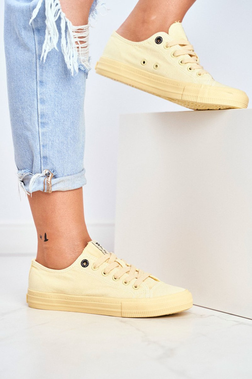 Dámske nízke tenisky Big Star DD274441 žlté