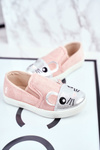Dětská Obuv Tenisky Slip On s Myší Růžové Candys