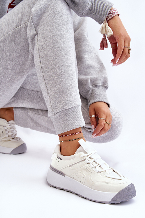 Dámske športové topánky na platforme White Dakari