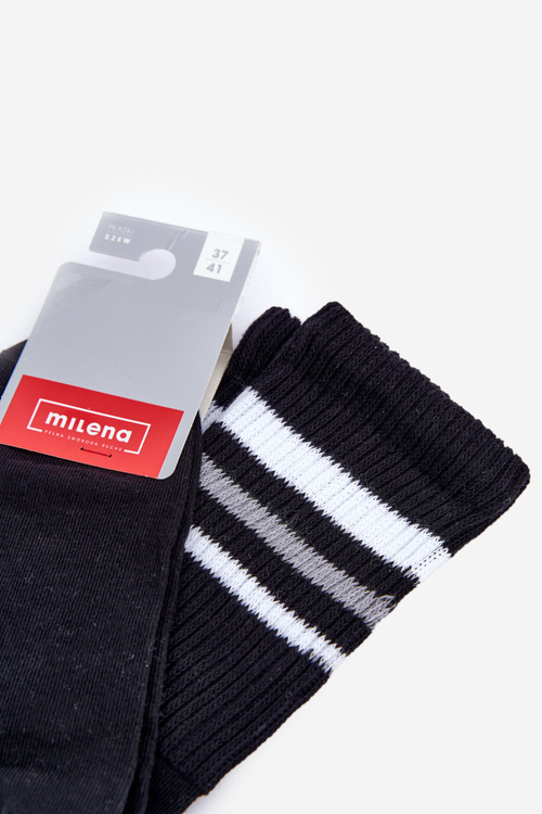 Dámské ponožky s ozdobným tiskem Černé