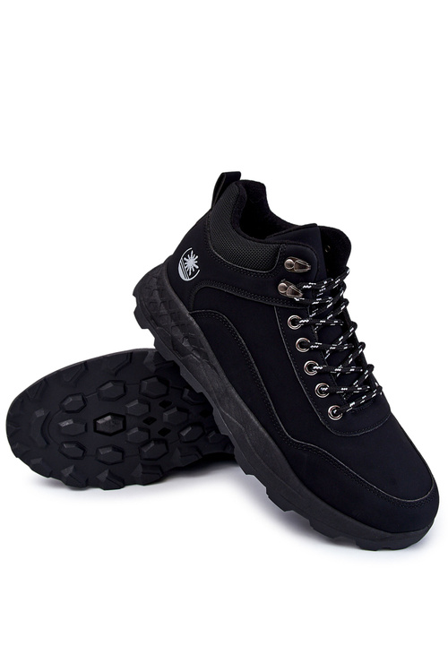 Pánské zateplená trekingová obuv Trappers černe Otto