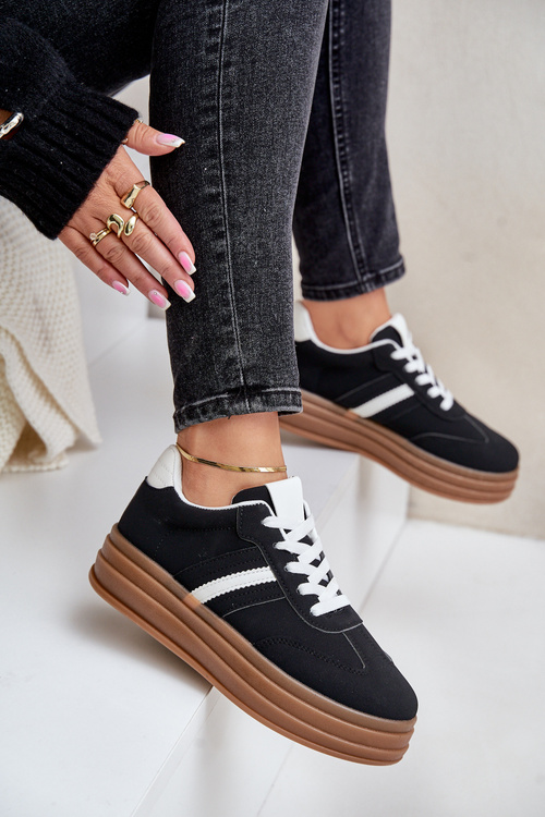 Dámske Tenisky Na Platforme Čierne Dravinnia