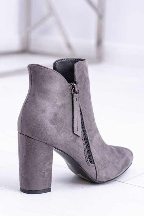 Dámské boty šedé semisove Egida