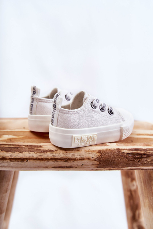 Detské kožené tenisky Veľká hviezda KK374058 biela