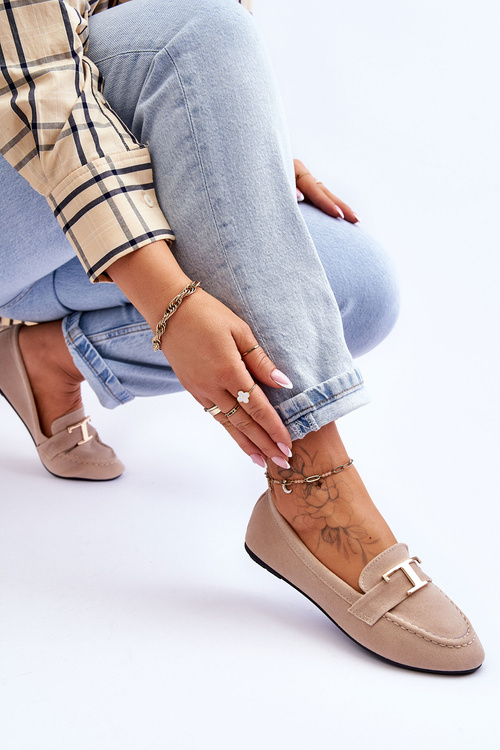 Klasické Slip On Mokasíny Světle béžová Carly