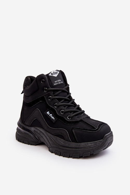 Čižmy izolované ženské šnurovacie topánky Lee Cooper LCJ-23-44-1976L Black