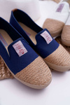 Dámske espadrilles krížové džínsy Navy DD2R4046