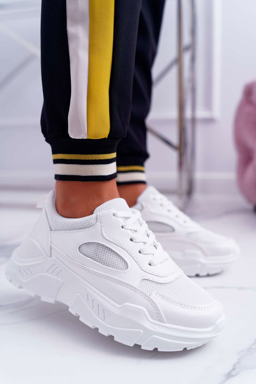 Dámská Sportovní Obuv Tlustou Podrážkou Bílé HighStep