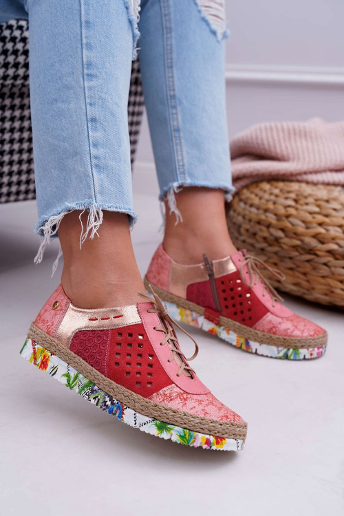 Women's Polobotky Kožené Maciejka Korálové 03339-18