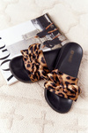 Ženské flip -flops s luk leopardom to porazili