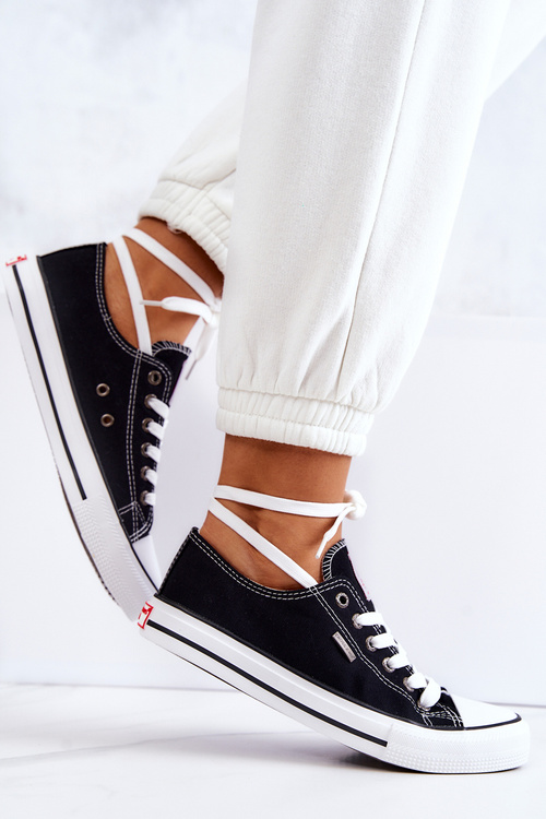 Dámske klasické krížové džínsy JJ2R4011C Čierne tenisky