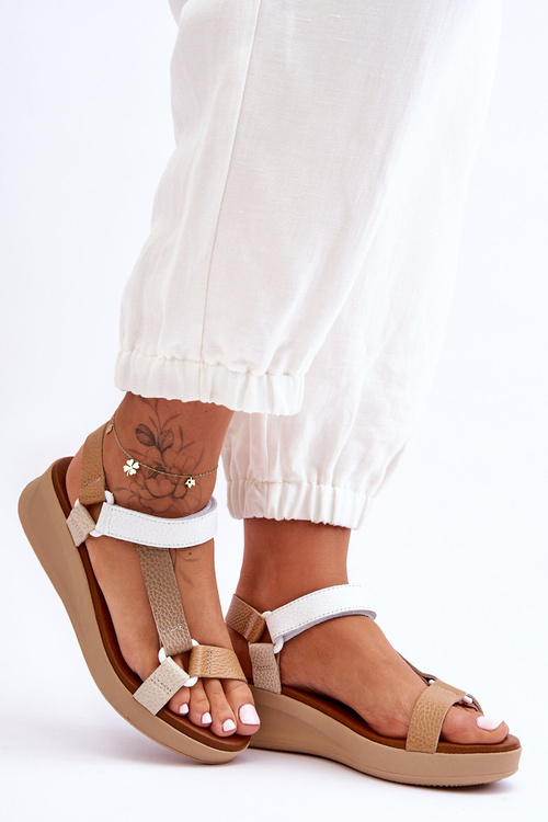 Kožené sandále Maciejka L5186-04 béžová