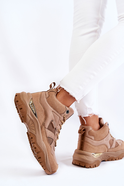 Dámska vysoká športová topánka Pamäťový penový systém Big Star KK274355 Beige