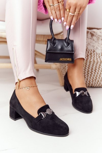 Suede vysoké podpätky Sergio Leone PB148 čierna