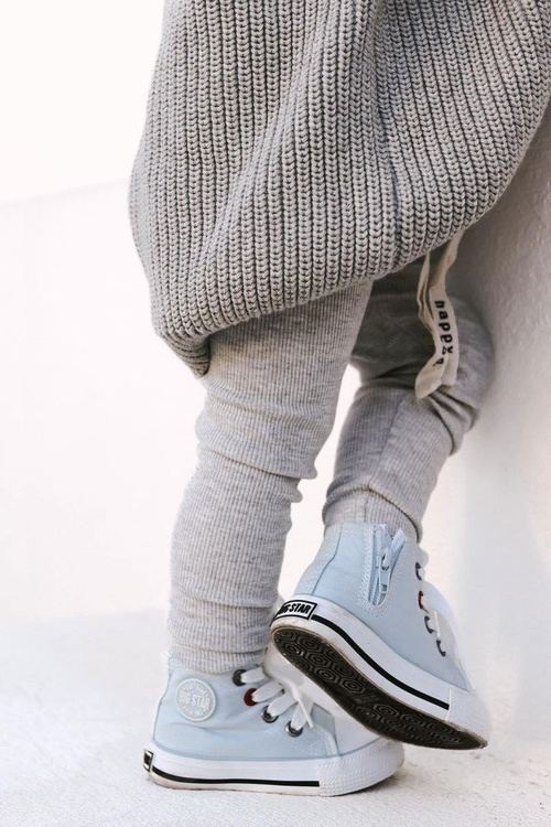 Dětské Tenisky Vysoké Se Zipem BIG STAR HH374088 Modrá