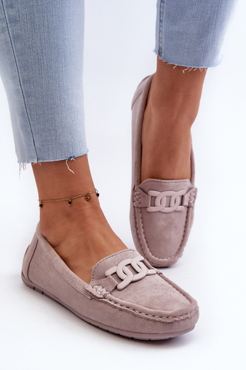 Dámske moderné semišové mokasíny fialové Rabell