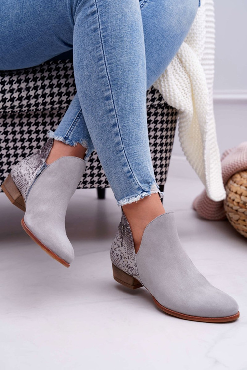 Dámska koža Maciejka Boots Gray 04091-03