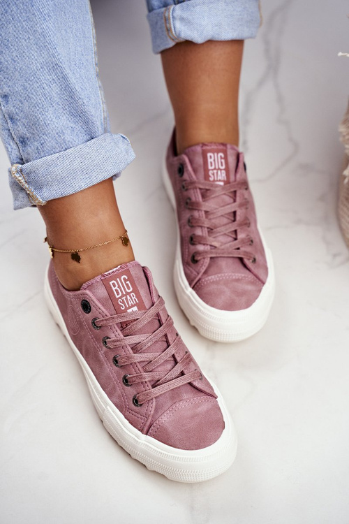 Dámske tenisky s veľkou hviezdou Pink GG274111