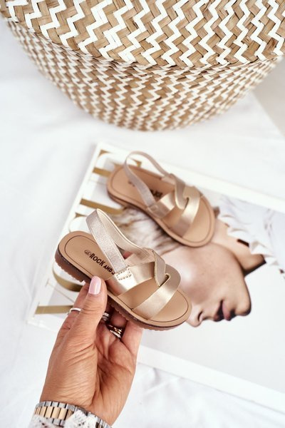 Detské sandále so zlatým bambino