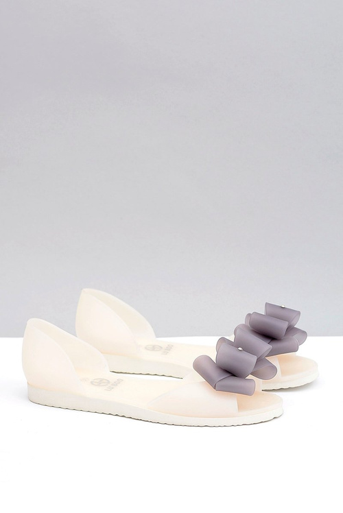 Lu Boo Gumové Baleríny Bílé Meliski Bows Candy