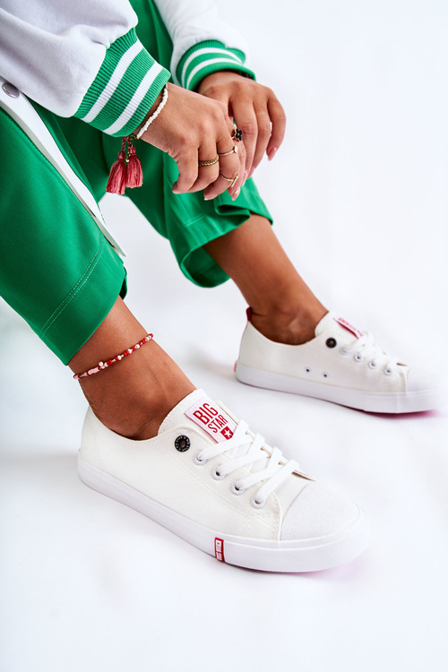 Dámska veľká hviezda FF274087 Biele a červené tenisky