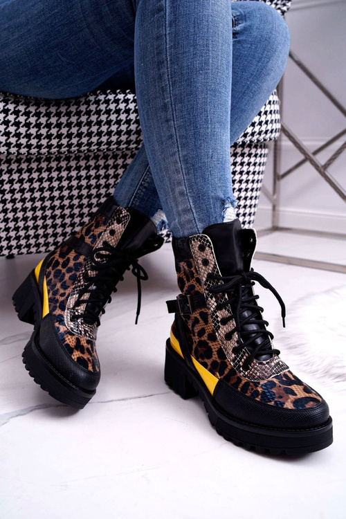 Dámské Kotníkové Boty Leopard Femida