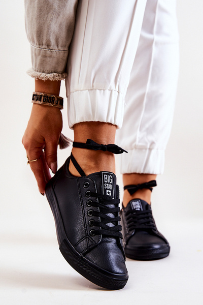 Kožená tenisová obuv Big Star JJ274312 Černé