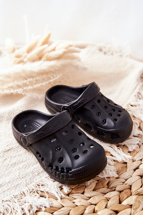 Detský domáci flip -flops čierne Kroks