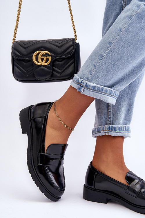 Klasické ženské mokasíny Čierne faradas