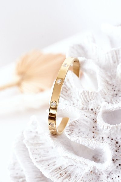 Náramek S Velkým Kubickým Zirkonem Zlatý