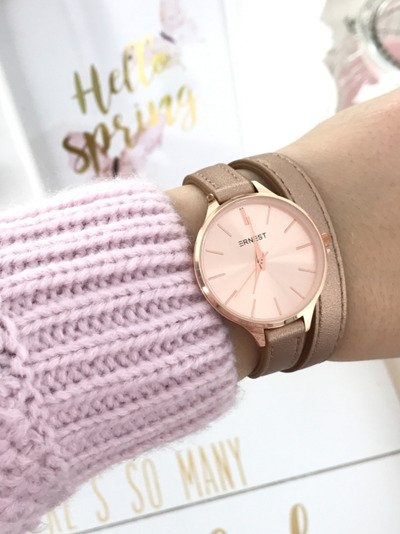 Dámske hodinky Ernest Jules Pink Gold