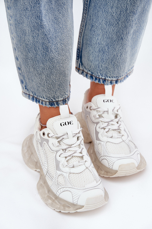 Dámske Kožené Tenisky GOE RR2N4083 Béžové