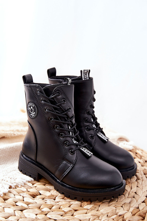 Dětské Oteplené Boty Workers Černé Rosalie