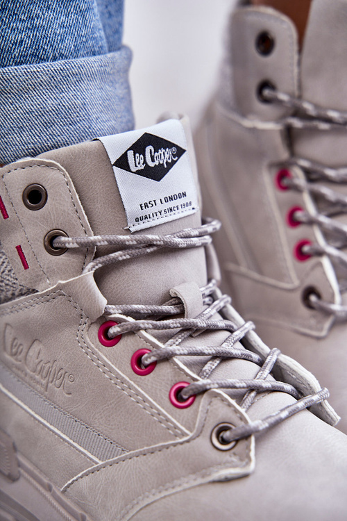 Dámské zateplené boty Lee Cooper LCJ-22-01-1373 Šede