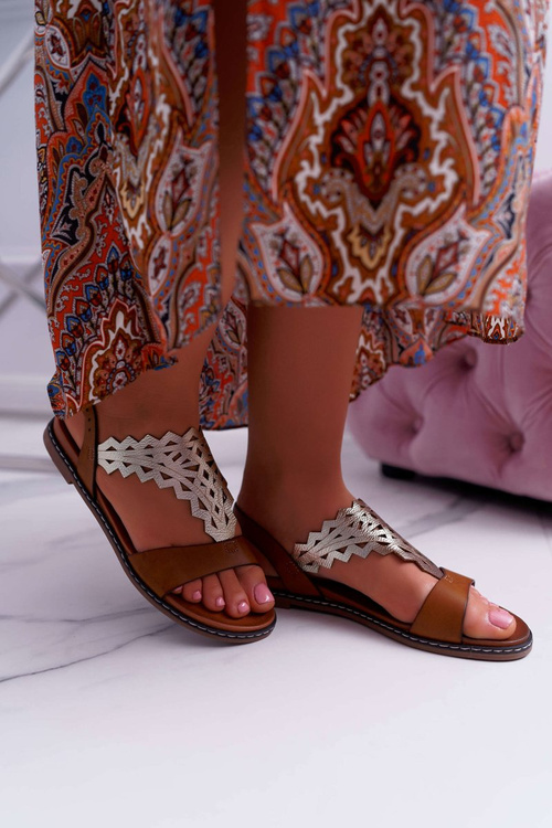 Dámske ploché sandále Sergio Leone SK011 Camel Lirielle