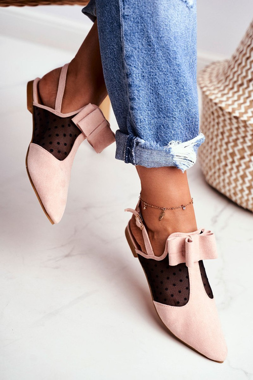 Lu Boo dámské baleríny Růžový Domino