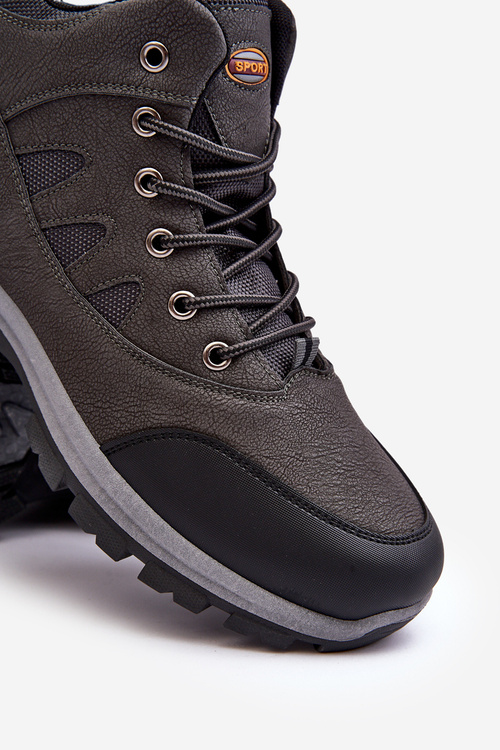 Mužské Klasické Turistické Boty Šedé Gometti