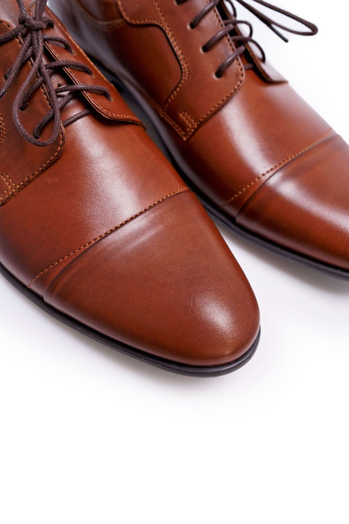 Pánské Polobotky Kožené elegantní hnědé Trust