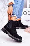 Izolované dámske topánky Chelsea Black Suede Traveler
