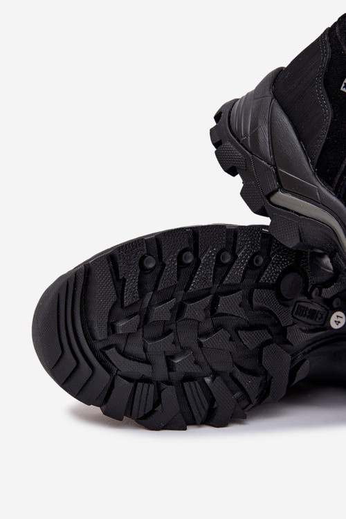 Pánské Kožené Trekingové Boty Big Star OO17433 HI-POLY SYSTEM Černé