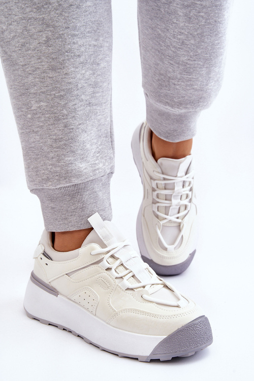 Dámské sportovní boty na platformě Bíle Dakari