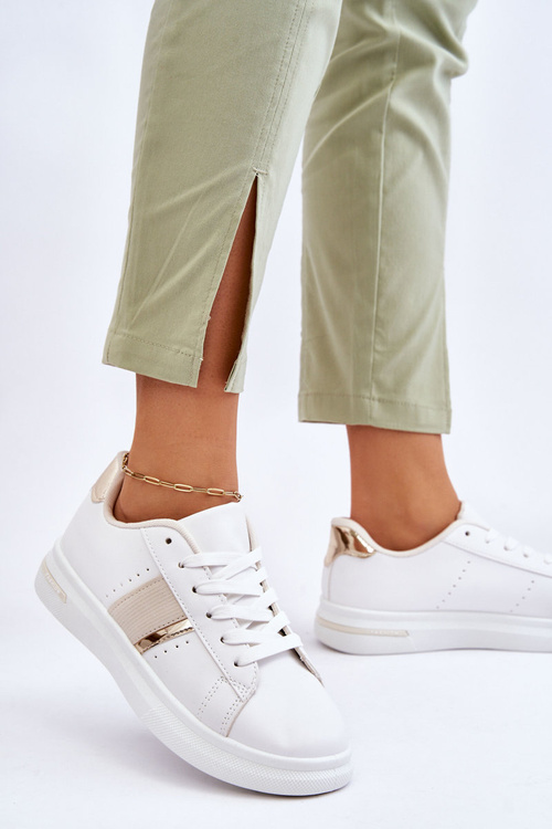 Dámské sportovní boty na platformě bílé Soris