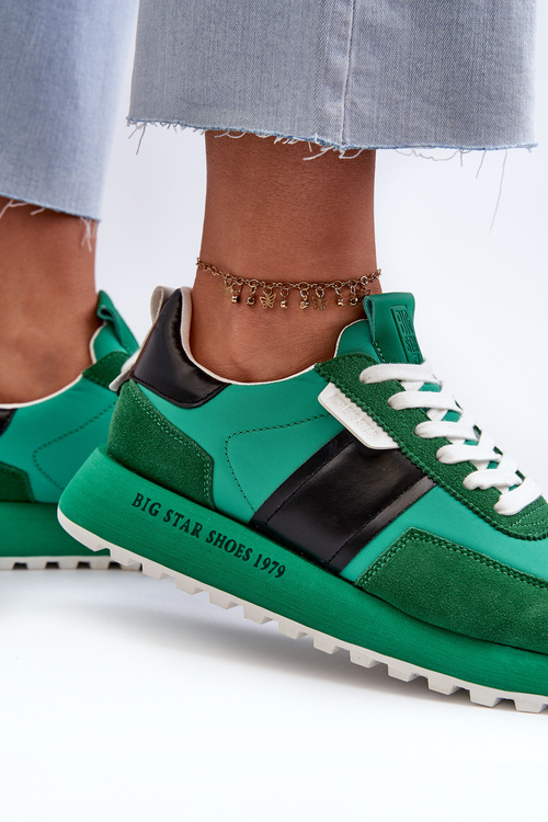 Dámske tenisky na platforme Big Star NN274501 Memory Foam System Zelené