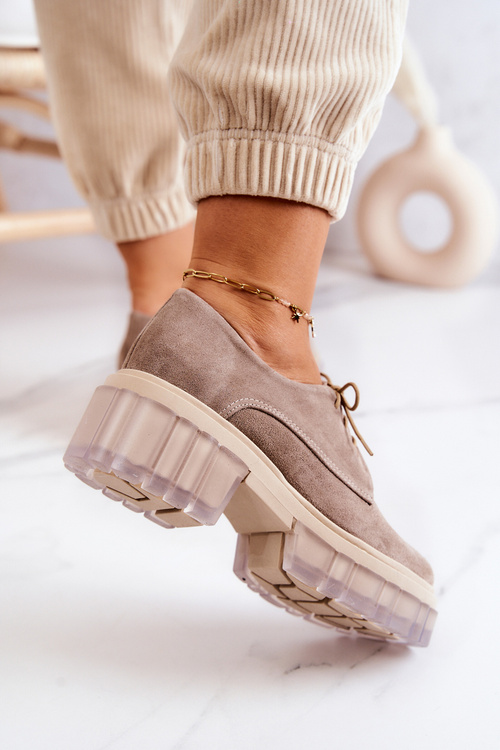 Módní semišové mokasíny béžové Lauriss