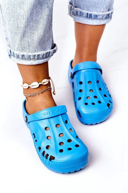 Dámska penová flip -flops eva modrá