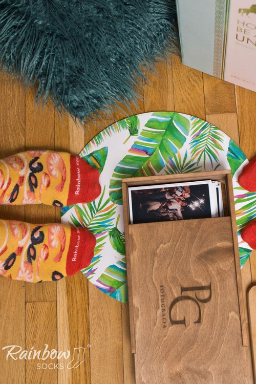 Rainbow Socks Pizza 4 páry Italské Pepperoni z mořských plodů