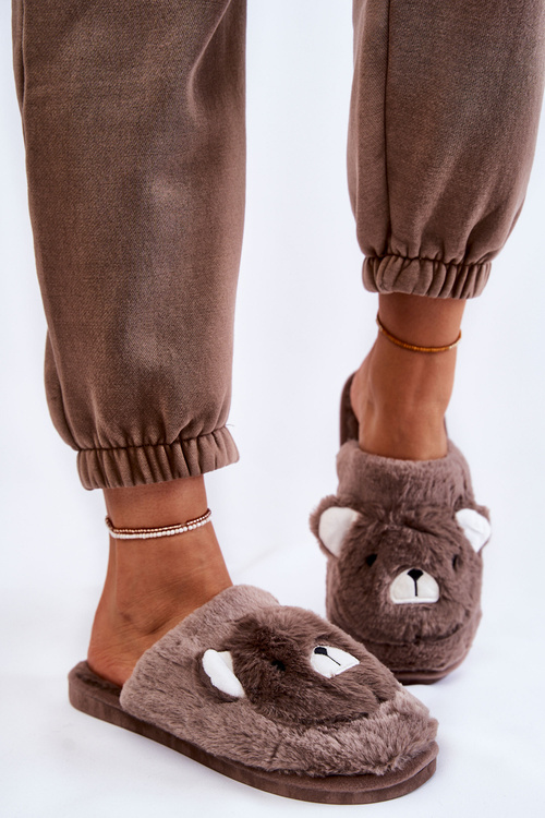 Dámské kožešinové pantofle s Teddy Hněde Solly