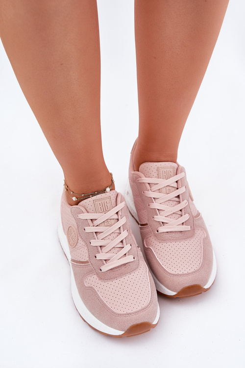 Dámske Tenisky Na Platforme Big Star RR274489 Hi-Poly System Rúžové