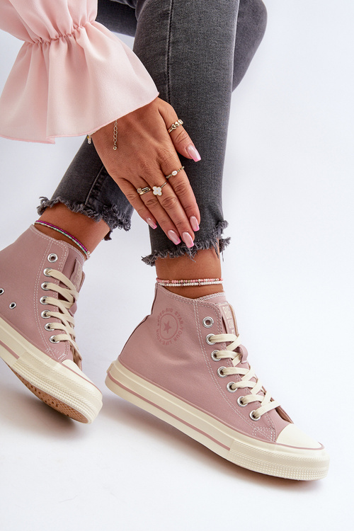 Dámské vysoké tenisky Big Star NN274277 růžové